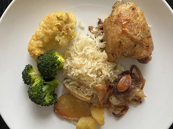 Индейка на пару с овощами