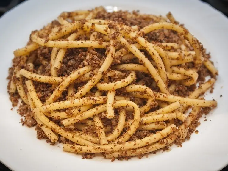 Макароны по-флотски из отварного мяса