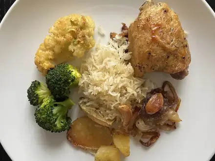 Индейка на пару с овощами