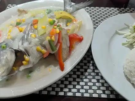 Рыба на пару с лимоном